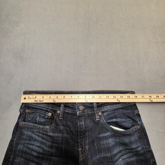 Lucky Brand Jeans Mens 32x32 Blue Slim Straight Distressed Denim - Picture 8 of 10